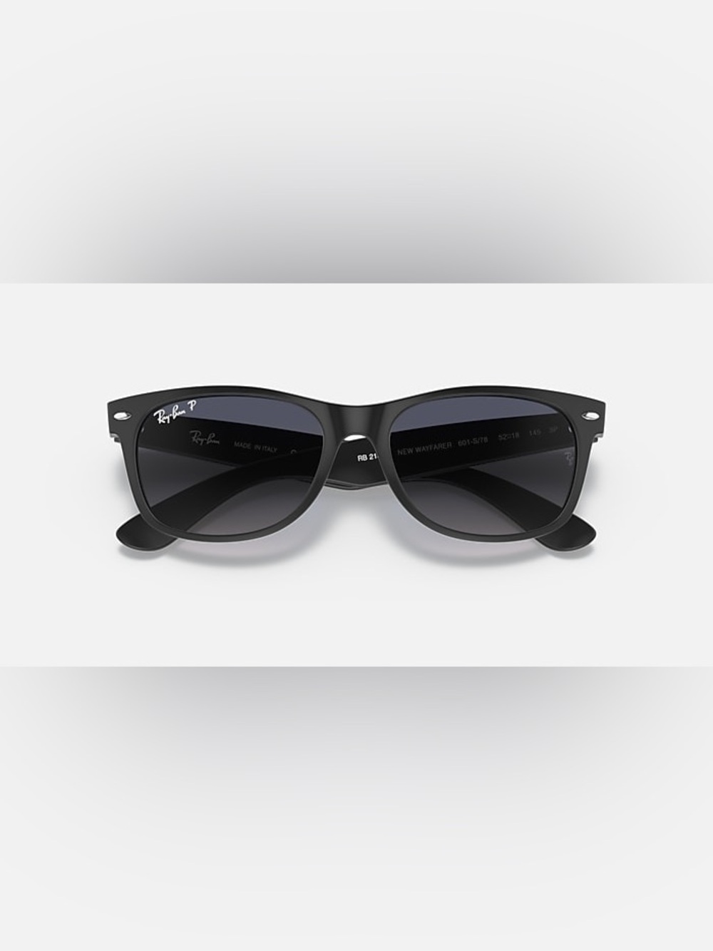 NEW Ray-Ban RB2132 Black Matte New Wayfarer 55-18-145 Sunglasses